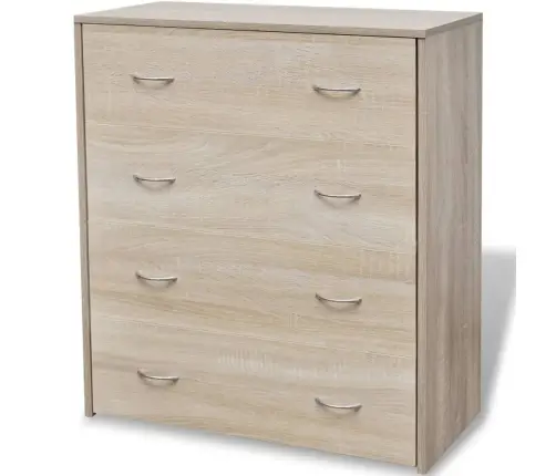 Kumode Ar 4 Atvilktnēm, 60X30,5X71 Cm, Ozolkoka Krāsa Vidaxl