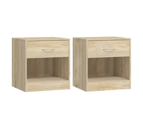 Naktsskapīši Ar Atvilktnēm, 2 Gab., Ozolkoka Krāsa Vidaxl