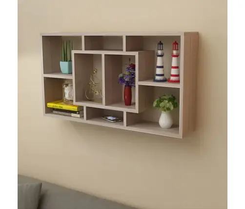 Sienas Plaukts, 8 Nodalījumi, Ozolkoka Krāsa