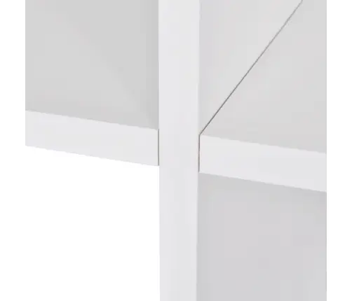 Grāmatu Plaukts, 142 Cm, Kāpņu Dizains, Balts Vidaxl