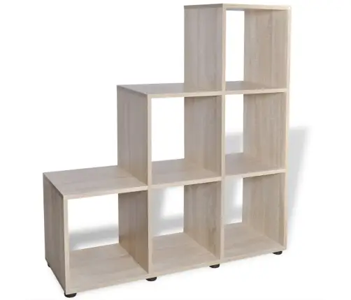 Grāmatu Plaukts, 107 Cm, Kāpņu Dizains, Ozolkoka Krāsā Vidaxl