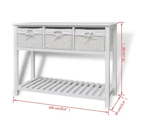 Kumode, Balta Vidaxl