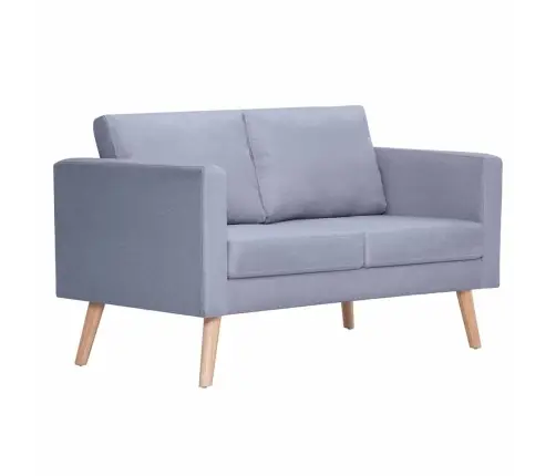 Sofų Komplektas, 2-Vietė Ir 3-Vietė, Audinys, Šviesiai Pilkas