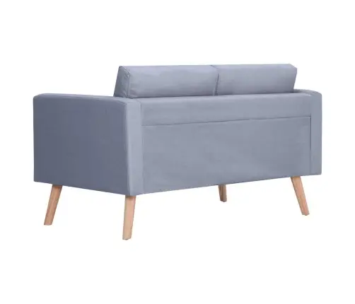 Sofų Komplektas, 2-Vietė Ir 3-Vietė, Audinys, Šviesiai Pilkas