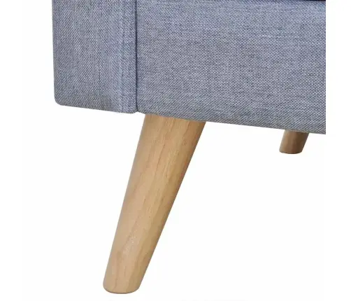 Sofų Komplektas, 2-Vietė Ir 3-Vietė, Audinys, Šviesiai Pilkas