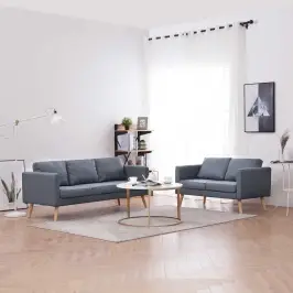 Dīvānu Komplekts, 2 Dīvāni, Tumši Pelēks Audums  Vidaxl