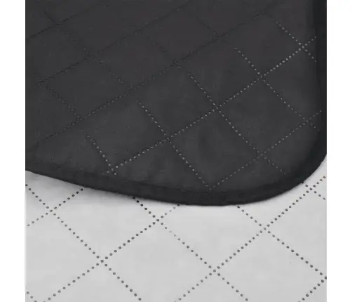Dvipusis Dygsniuotas Lovos Užtiesalas Juodas/Baltas 170 X 210 Cm