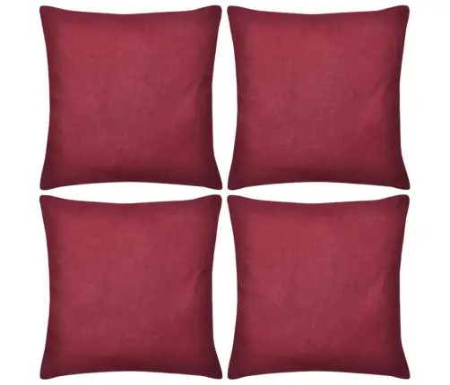 4 Vyšninės Spalvos Pagalvėlių Užvalkalai, Medvilnė, 40 X 40 Cm