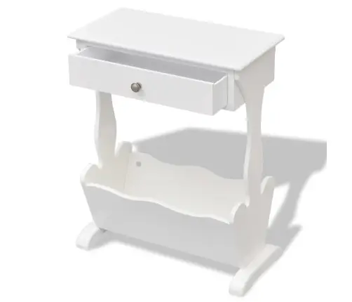 Žurnālu Turētājs Melrose, Balts Vidaxl