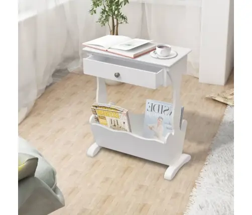 Žurnālu Turētājs Melrose, Balts Vidaxl