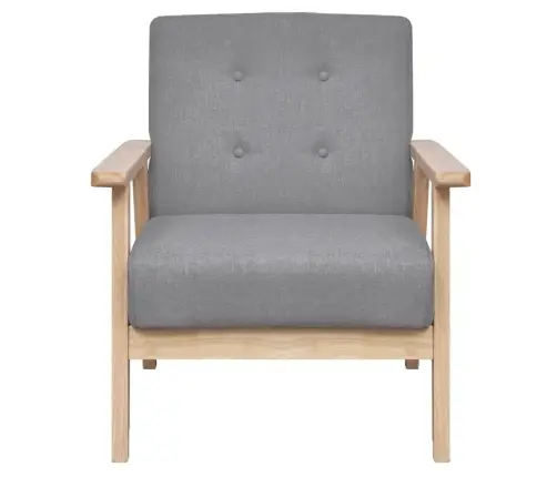 Dīvānu Komplekts, 2 Gab., Gaiši Pelēks Audums  Vidaxl