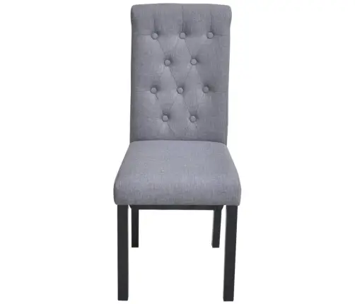 Virtuves Krēsli, 4 Gab., Gaiši Pelēks Audums Vidaxl