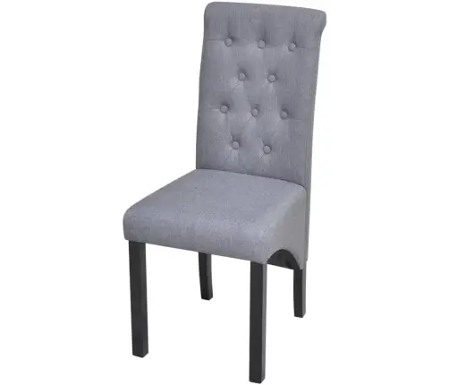 Virtuves Krēsli, 4 Gab., Gaiši Pelēks Audums Vidaxl
