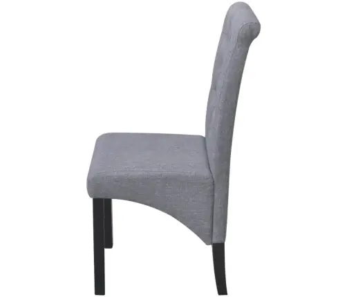 Virtuves Krēsli, 4 Gab., Gaiši Pelēks Audums Vidaxl