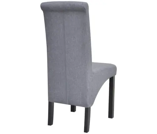 Virtuves Krēsli, 4 Gab., Gaiši Pelēks Audums Vidaxl