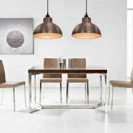 Griestu Lampas Ar Pusapaļu Abažūru, 2 Gab., Vara Krāsā Vidaxl