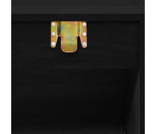 Vonios Baldų Komplektas, 2 Dalių, Juodas, Apdirbta Mediena