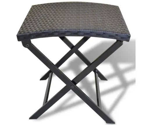 Sulankstoma Taburetė, Poliratanas, Juodas