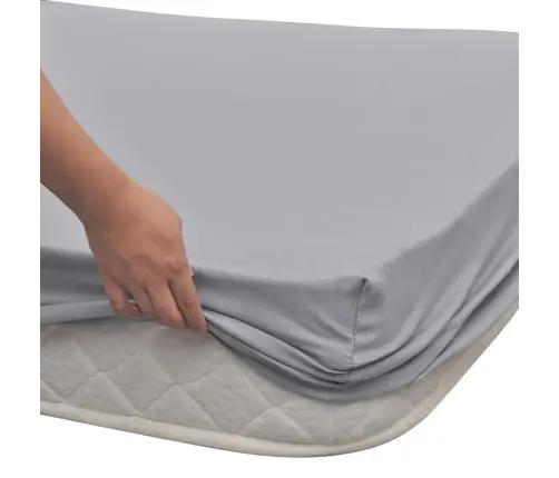 Gultas Palagi Pelēka 210 X 190 Cm Kokvilna Vidaxl