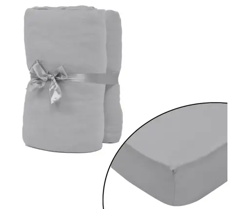 Gultas Palagi Pelēka 210 X 190 Cm Kokvilna Vidaxl