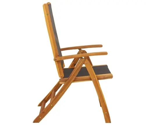 Saliekami Dārza Krēsli, 2 Gb., Akācijas Masīvkoks Un Tekstilēns Vidaxl