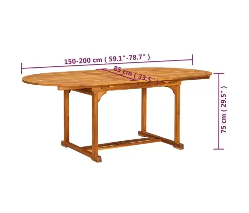 Lauko Valgomojo Baldų Komplektas, 7D., Akacijos Masyvas