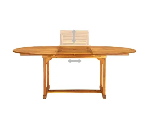 Lauko Valgomojo Baldų Komplektas, 7D., Akacijos Masyvas