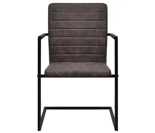 Gembinės Valgomojo Kėdės, 4 Vnt., Rudos, Dirbtinė Oda