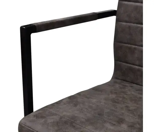 Gembinės Valgomojo Kėdės, 6 Vnt., Rudos, Dirbtinė Oda