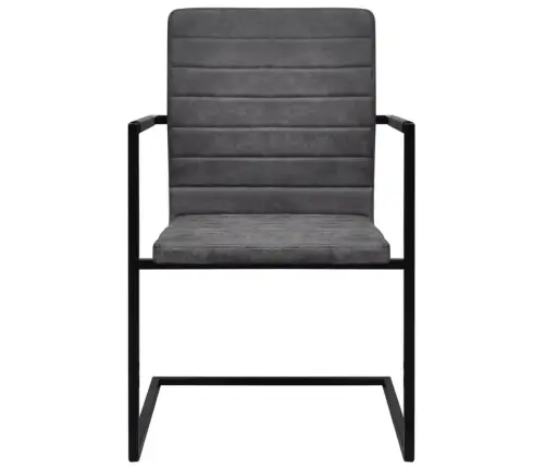 Vetruvate Jalgadega Söögitoolid 4 Tk, Tumehall, Kunstnahk