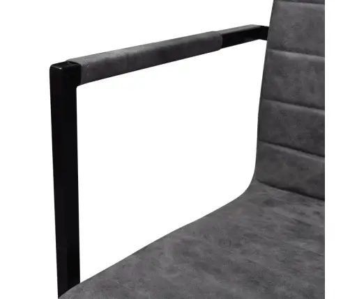 Vetruvate Jalgadega Söögitoolid 4 Tk, Tumehall, Kunstnahk