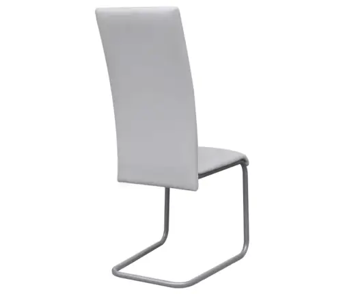 Vetruvate Jalgadega Söögitoolid 6 Tk, Valge, Kunstnahk Vetruvate Jalgadega Söögitoolid 6 Tk, Valge, Kunstnahk