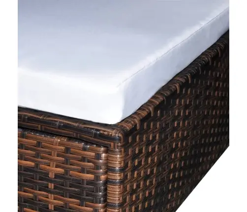 6-Daļīgs Dārza Atpūtas Mēbeļu Komplekts Ar Matračiem, Pe, Brūns Vidaxl