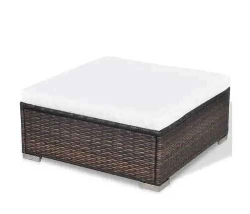 6-Daļīgs Dārza Atpūtas Mēbeļu Komplekts Ar Matračiem, Pe, Brūns Vidaxl