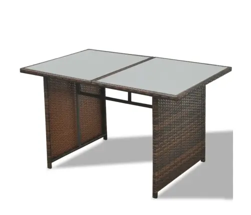 Sodo Poilsio Baldų Komplektas Su Pag., 10D., Rud. Sp., Polir.