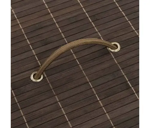 Bambusest Ümmargune Pesukorv, Tumepruun