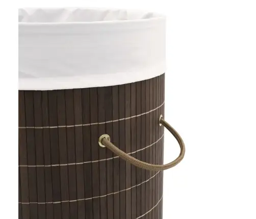 Bambusest Ümmargune Pesukorv, Tumepruun