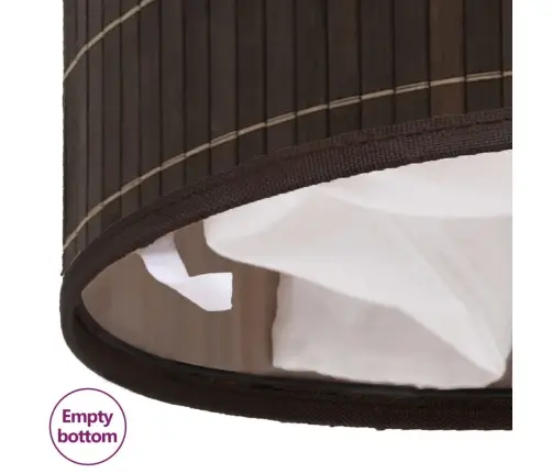 Bambusest Ümmargune Pesukorv, Tumepruun