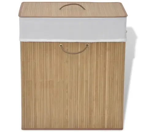 Veļas Grozs, Taisnstūra Forma, Dabīgas Krāsas Bambuss Vidaxl