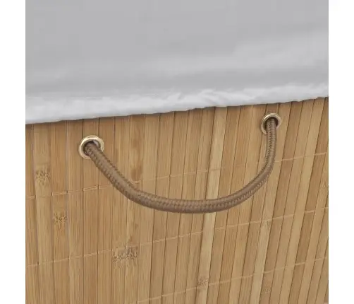 Veļas Grozs, Taisnstūra Forma, Dabīgas Krāsas Bambuss Vidaxl