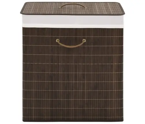 Veļas Grozs, Taisnstūra Forma, Tumši Brūns Bambuss Vidaxl