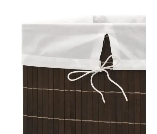 Veļas Grozs, Taisnstūra Forma, Tumši Brūns Bambuss Vidaxl