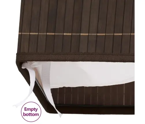 Veļas Grozs, Taisnstūra Forma, Tumši Brūns Bambuss Vidaxl