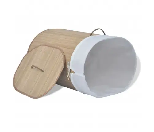 Veļas Grozs, Ovāls, Dabīgas Krāsas Bambuss Vidaxl