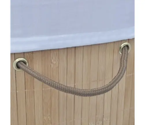 Veļas Grozs, Ovāls, Dabīgas Krāsas Bambuss Vidaxl