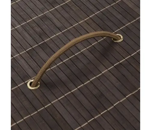 Veļas Grozs, Ovāla Forma, Tumši Brūns Bambuss Vidaxl