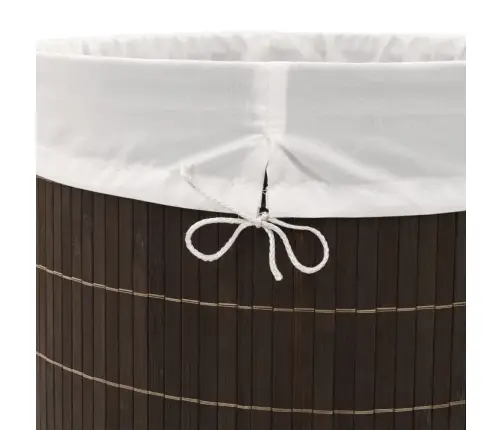 Veļas Grozs, Ovāla Forma, Tumši Brūns Bambuss Vidaxl