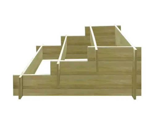 Puķu Kaste, Trīsdaļīga, 90X90X35 Cm, Impregnēts Koks Vidaxl