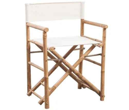 Kokkupandavad Režissööritoolid, 2 Tk, Bambusest Ja Purjeriidest