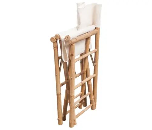 Kokkupandavad Režissööritoolid, 2 Tk, Bambusest Ja Purjeriidest